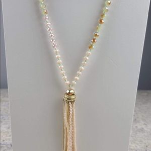 Crystal Tassel Necklace